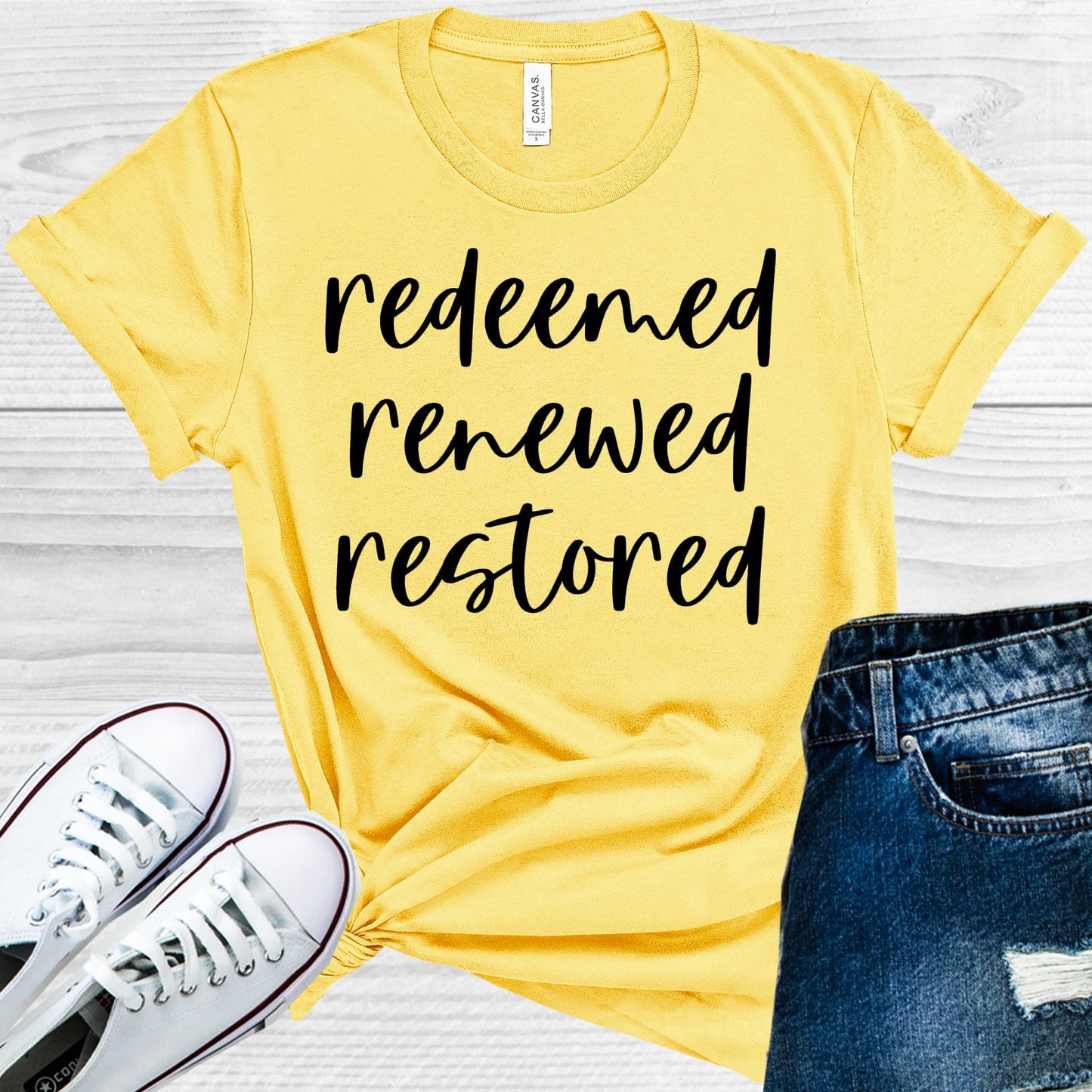 Renewed Redeemed Restored Graphic Tee Graphic Tee