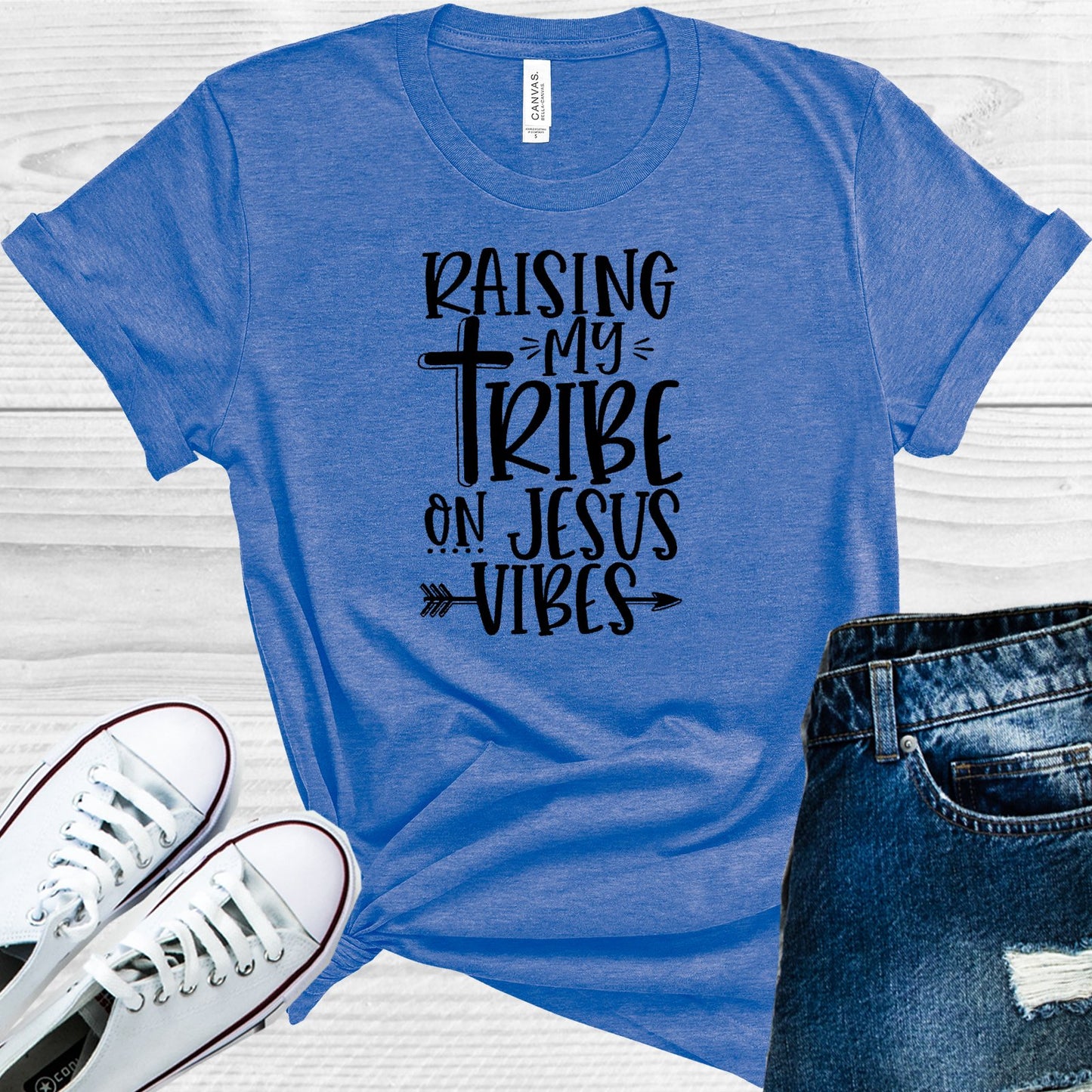 Raising My Tribe On Jesus Vibes Graphic Tee Graphic Tee