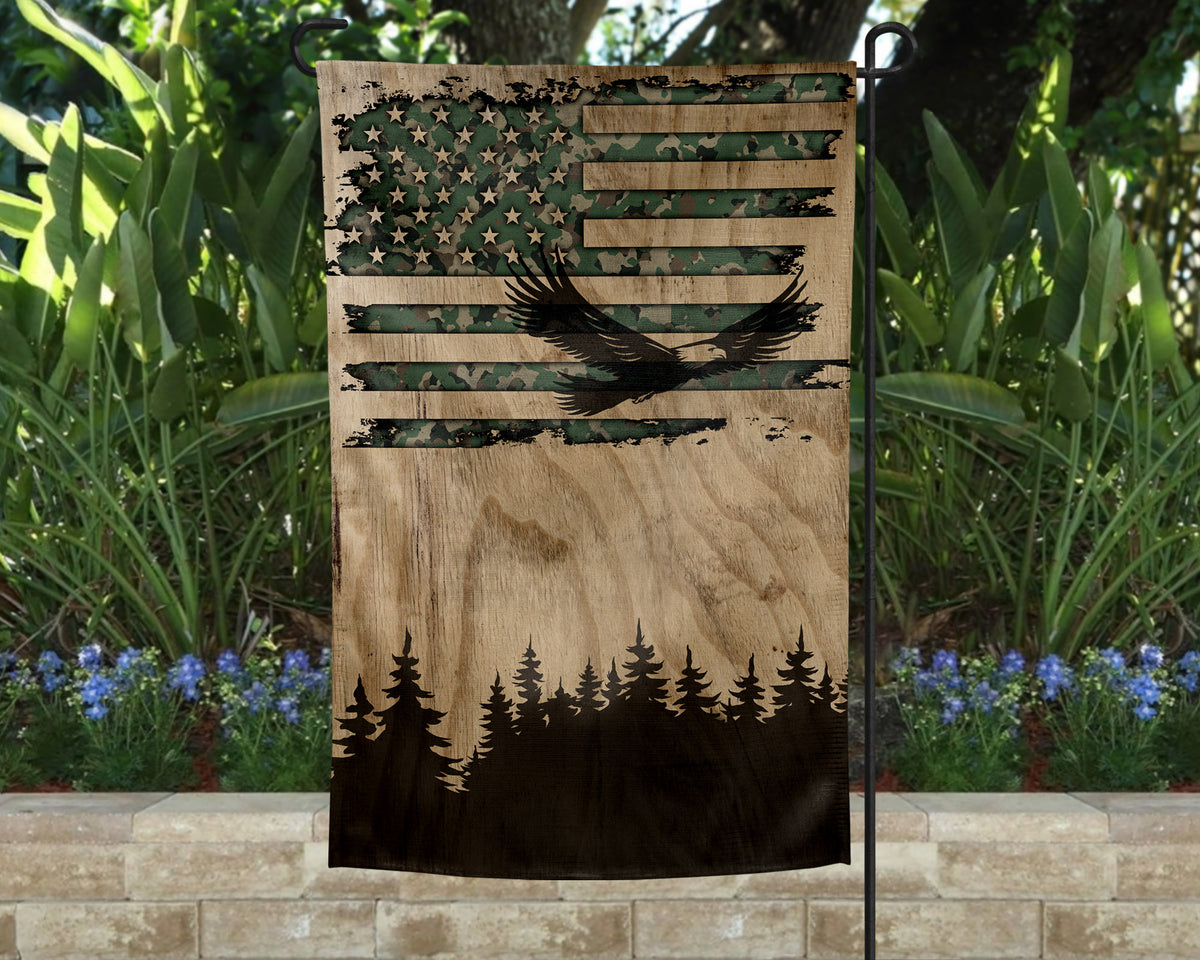 Patriotic Eagle Garden Flag