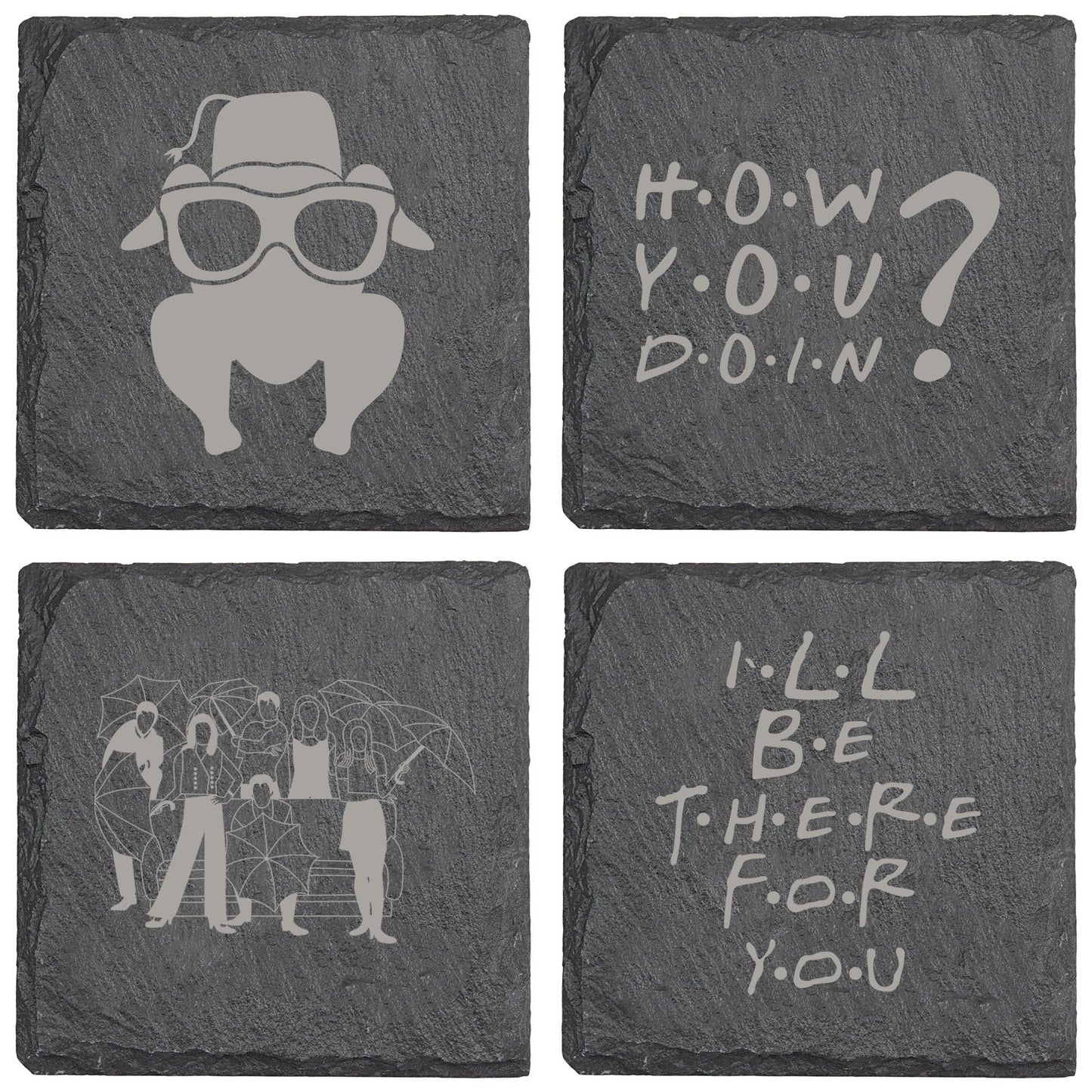 Friends Umbrella Slate Coaster
