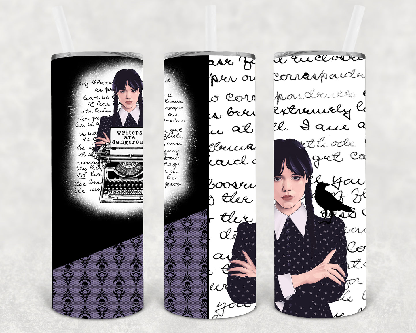 Writers are Dangerous 20 oz Skinny Tumbler