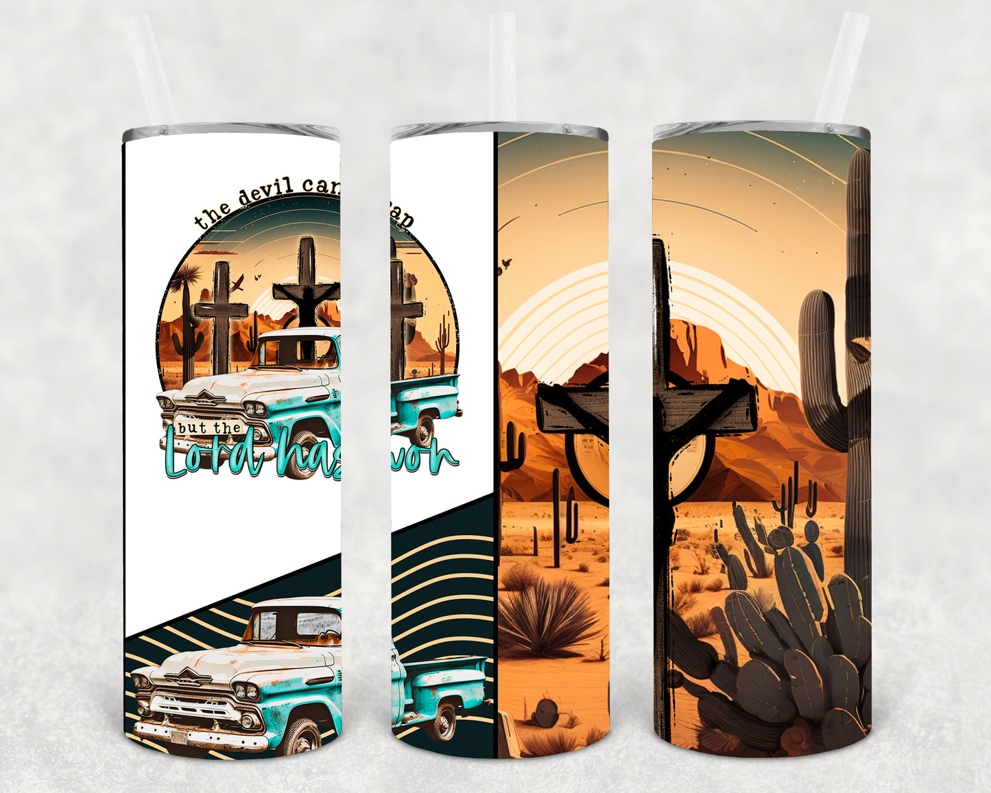 But the Lord Has Won 20 oz Skinny Tumbler