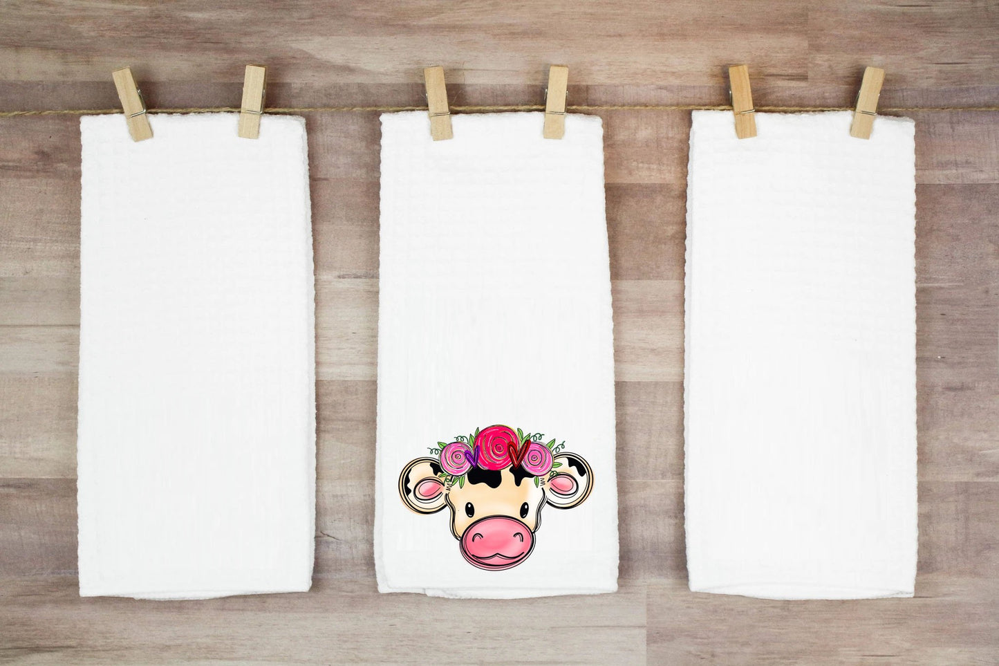Valentine Cow Hand Towel