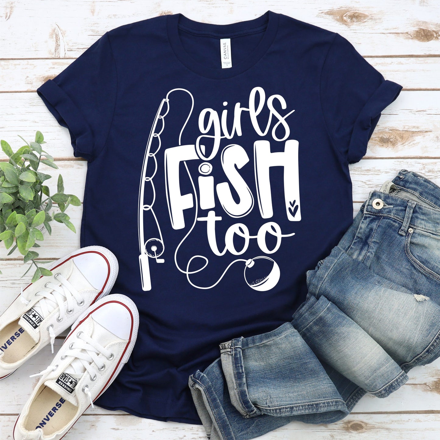 Girls Fish Too Graphic Tee Graphic Tee
