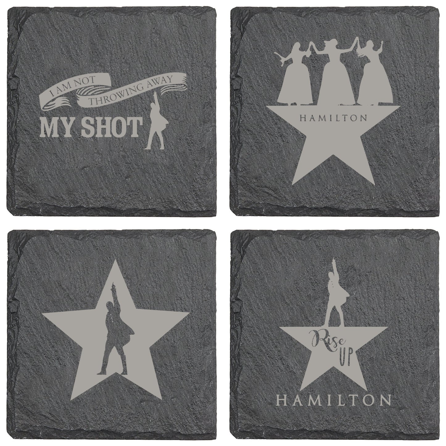 Hamilton Im Not Throwing Away My Shot Slate Coaster