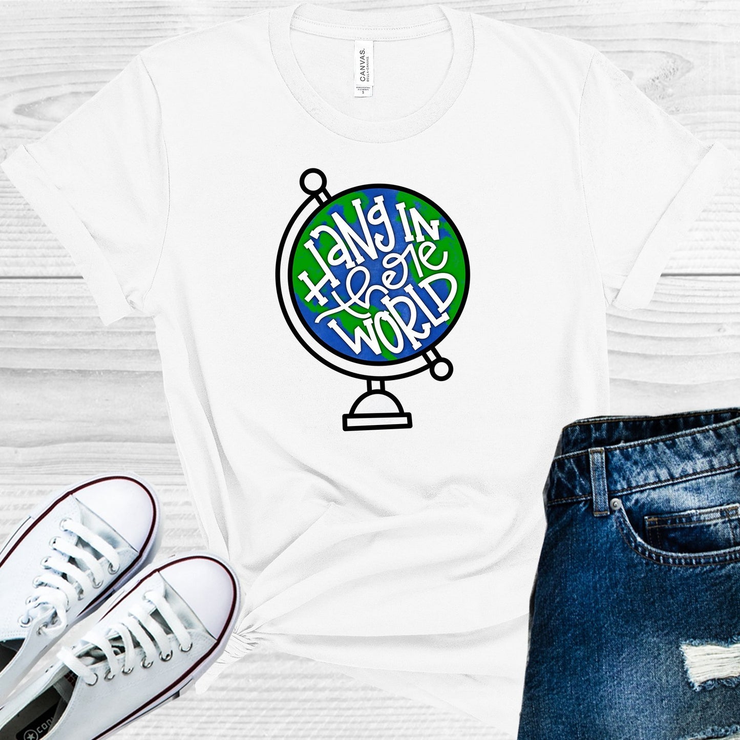 Hang In There World Graphic Tee Graphic Tee