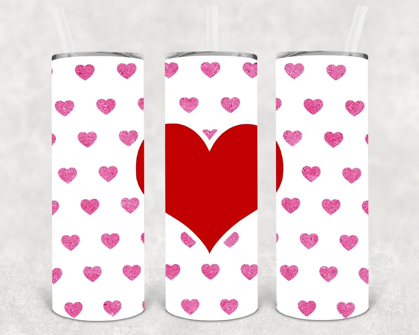 Hearts 20 Oz Skinny Tumbler