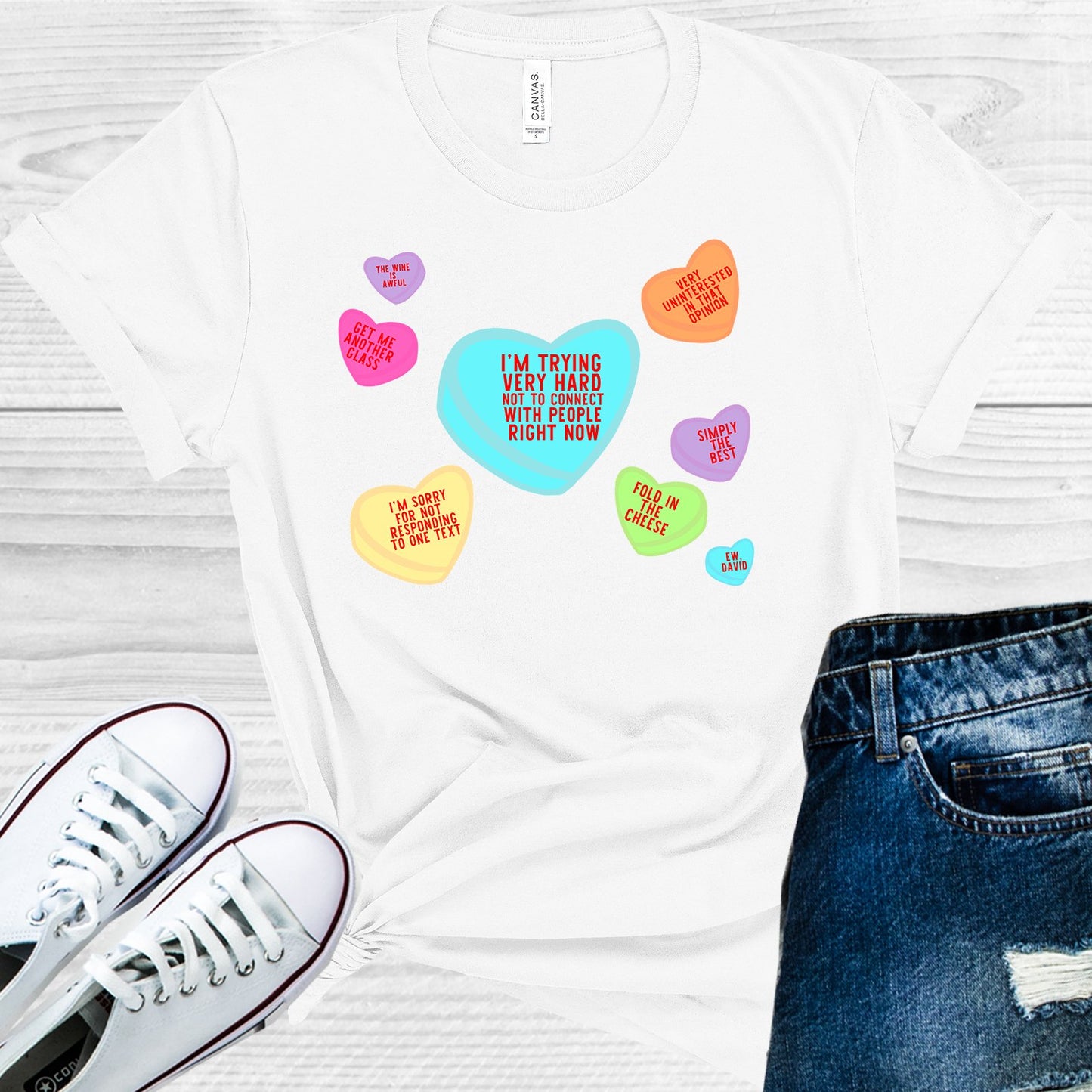 Schitts Creek Valentine Hearts Graphic Tee Graphic Tee