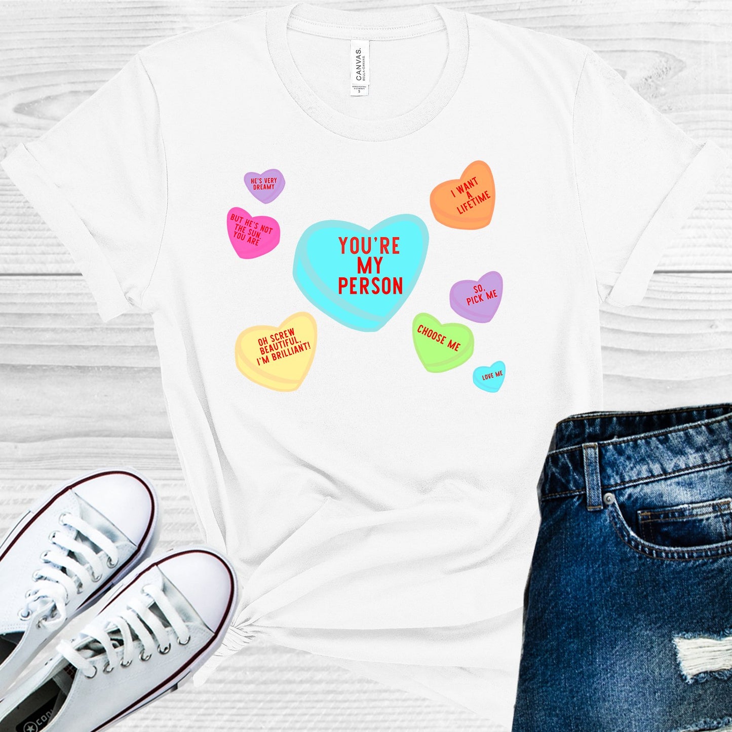 Greys Anatomy Valentine Hearts Graphic Tee Graphic Tee