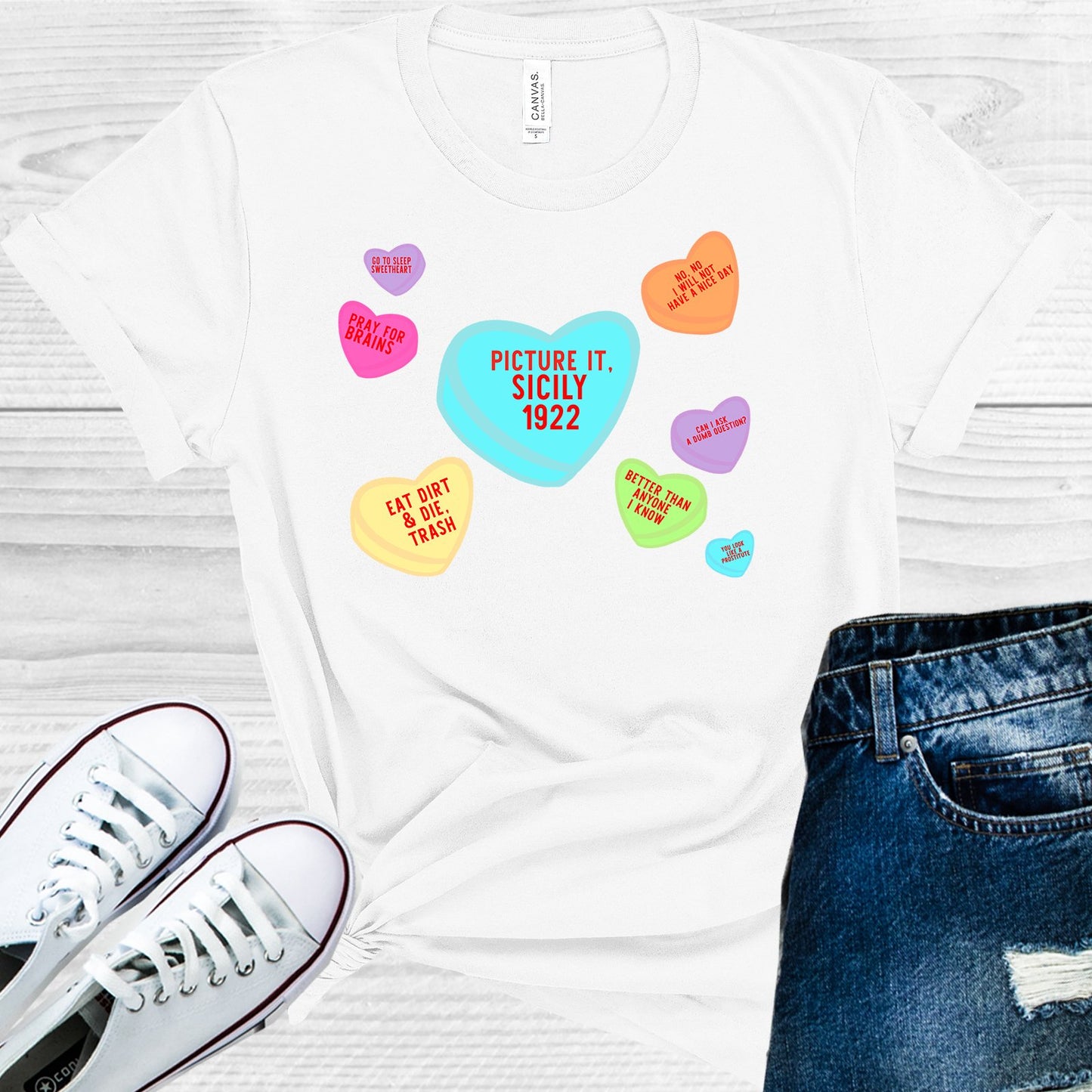 Golden Girls Valentine Hearts Graphic Tee Graphic Tee