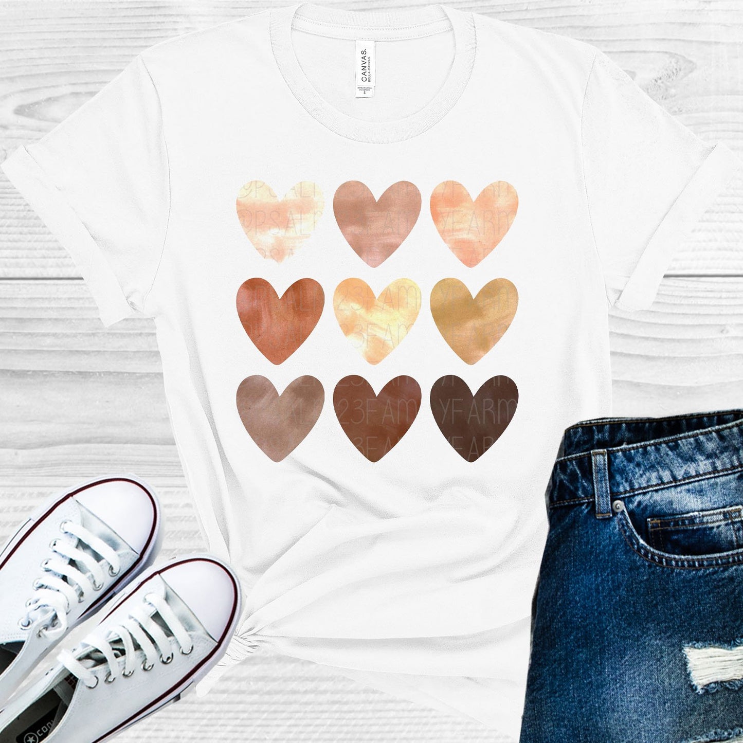 Diversity Hearts Graphic Tee Graphic Tee