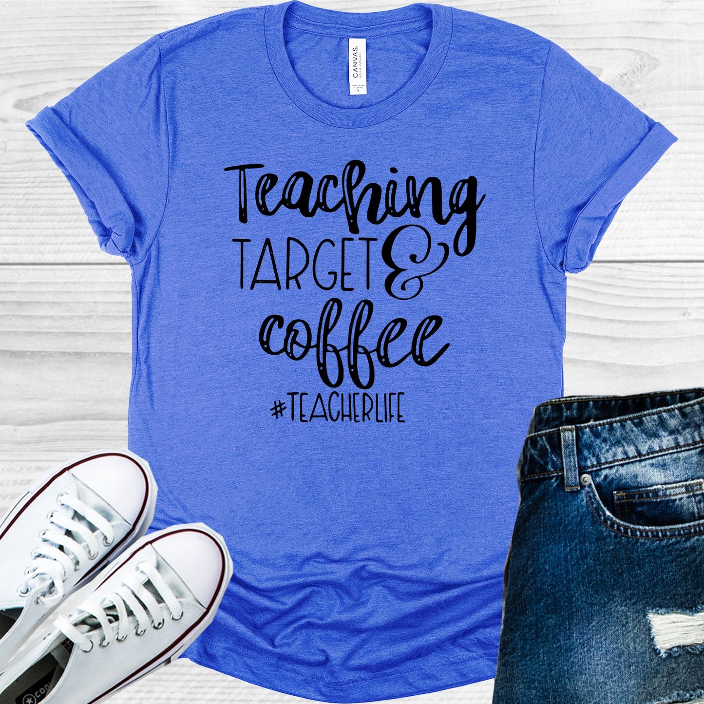 Teaching Target & Coffee #teacherlife Graphic Tee Graphic Tee