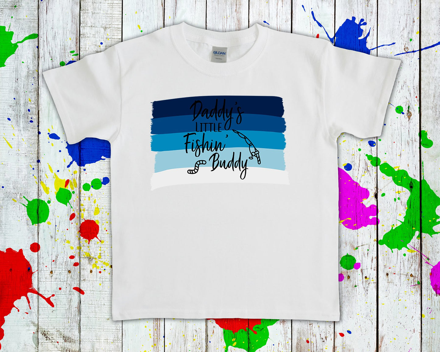 Daddys Little Fishin Buddy Graphic Tee Graphic Tee