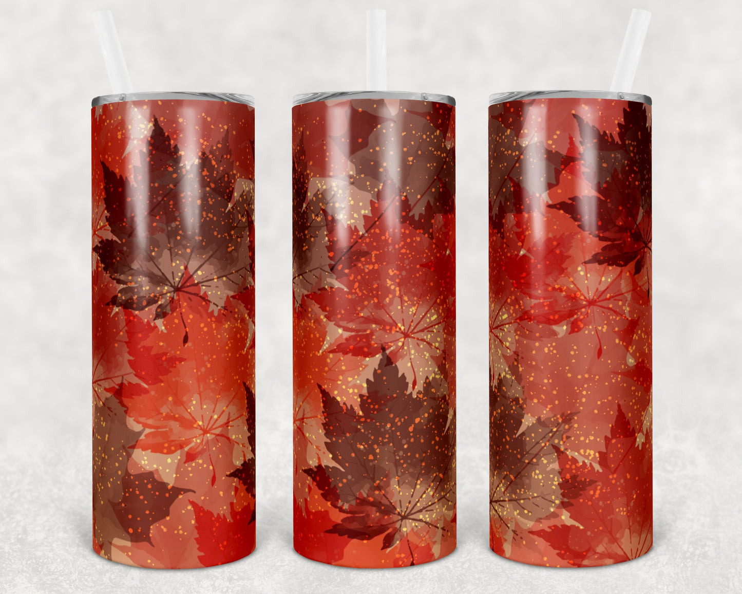 Autumn Leaves 20 Oz Skinny Tumbler