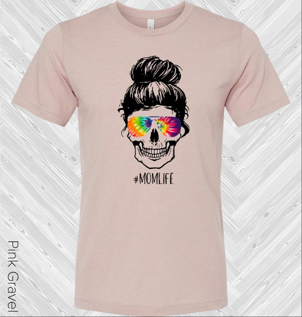 #momlife Tie-Dye Skull Graphic Tee Graphic Tee