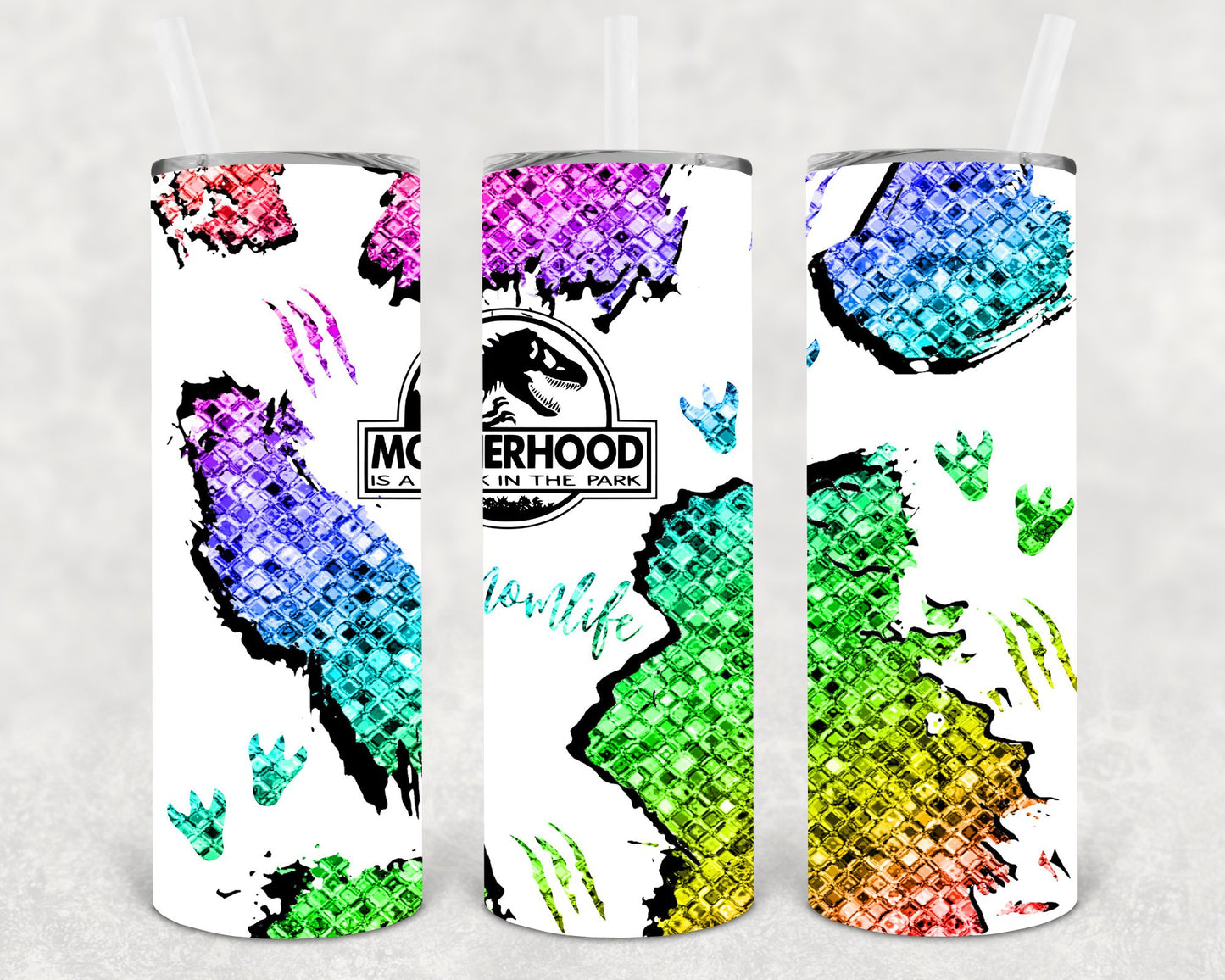 Motherhood Is A Walk In The Park 20 Oz Skinny Tumbler