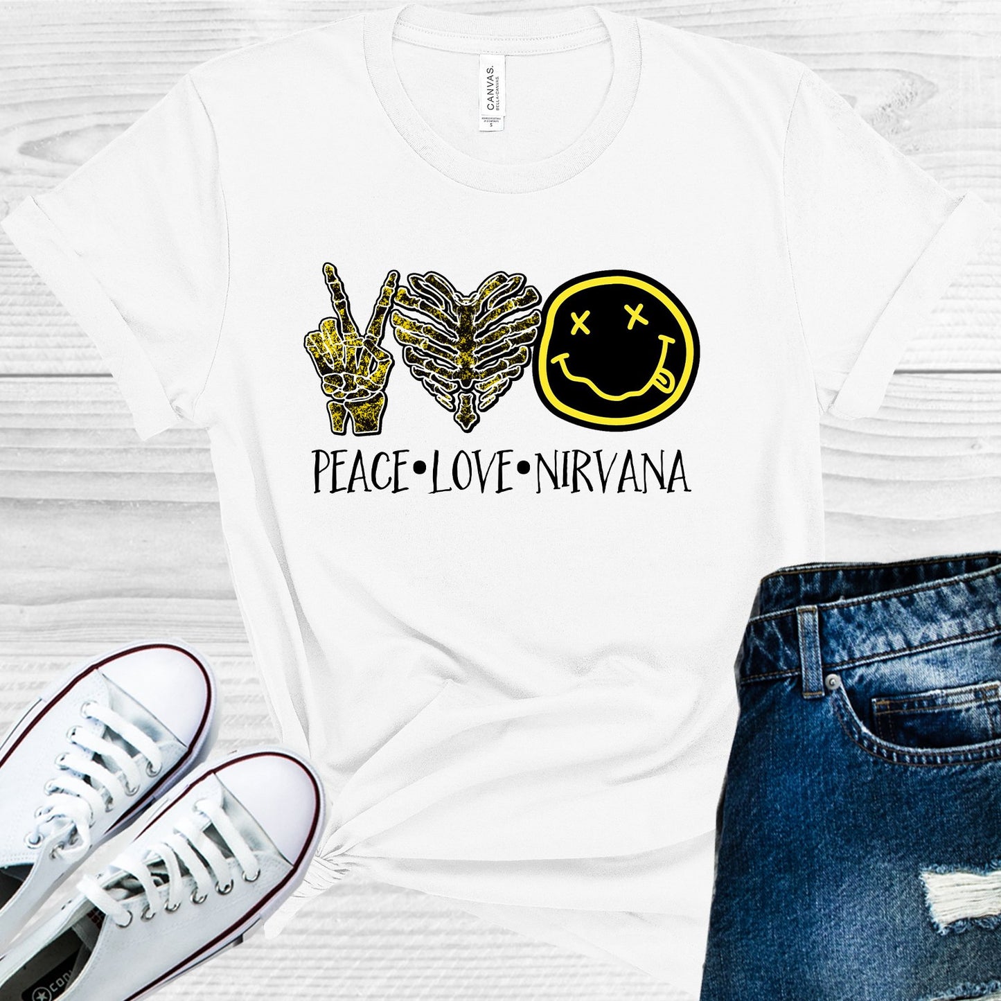 Peace Love Nirvana Graphic Tee Graphic Tee