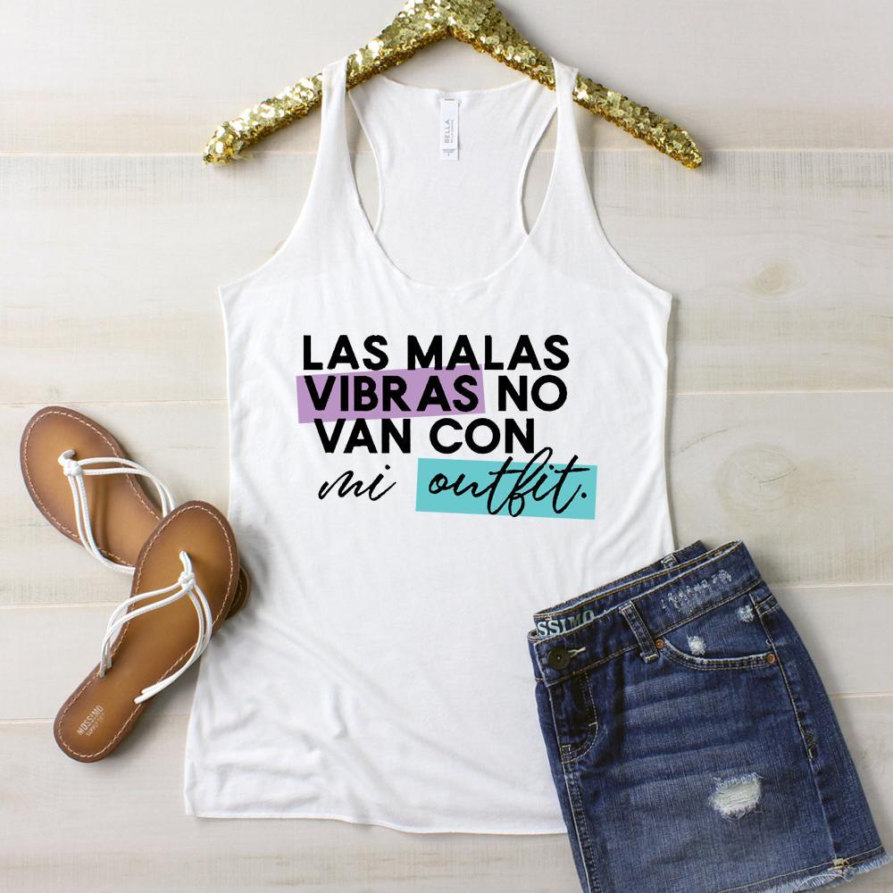 Las Malas Vibras No Van Con Mi Outfit Graphic Tee Graphic Tee