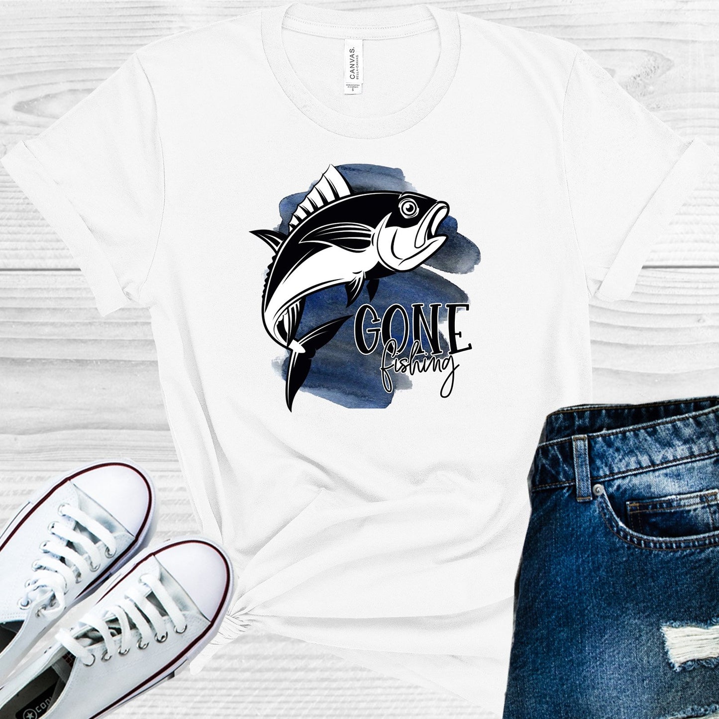 Gone Fishing Graphic Tee Graphic Tee