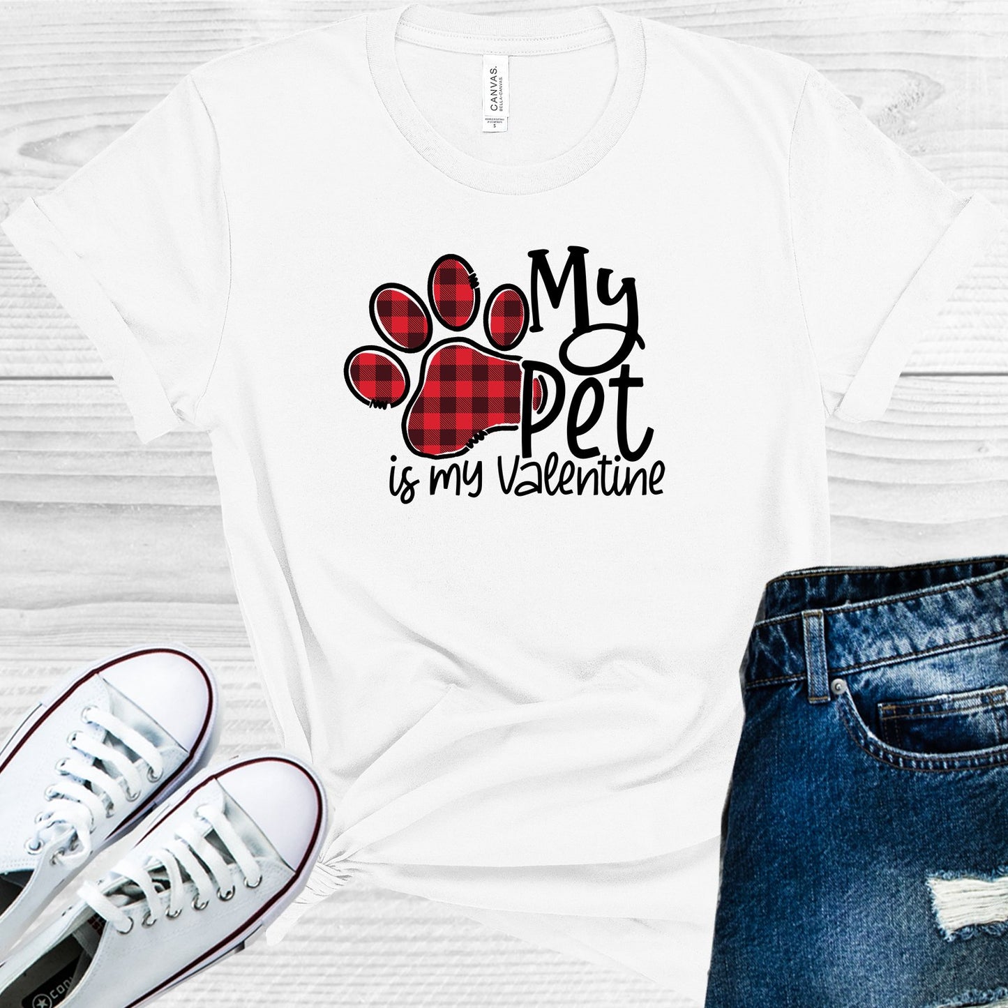 My Pet Is Valentine Graphic Tee Graphic Tee