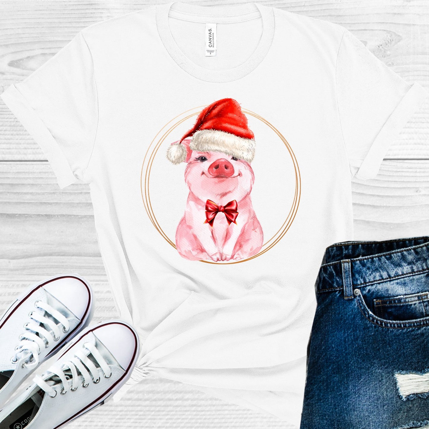 Christmas Pig Graphic Tee Graphic Tee