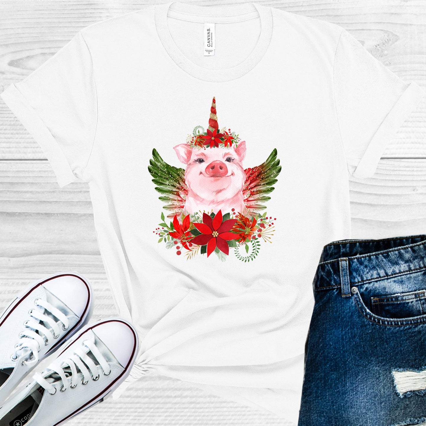 Christmas Pig Graphic Tee Graphic Tee