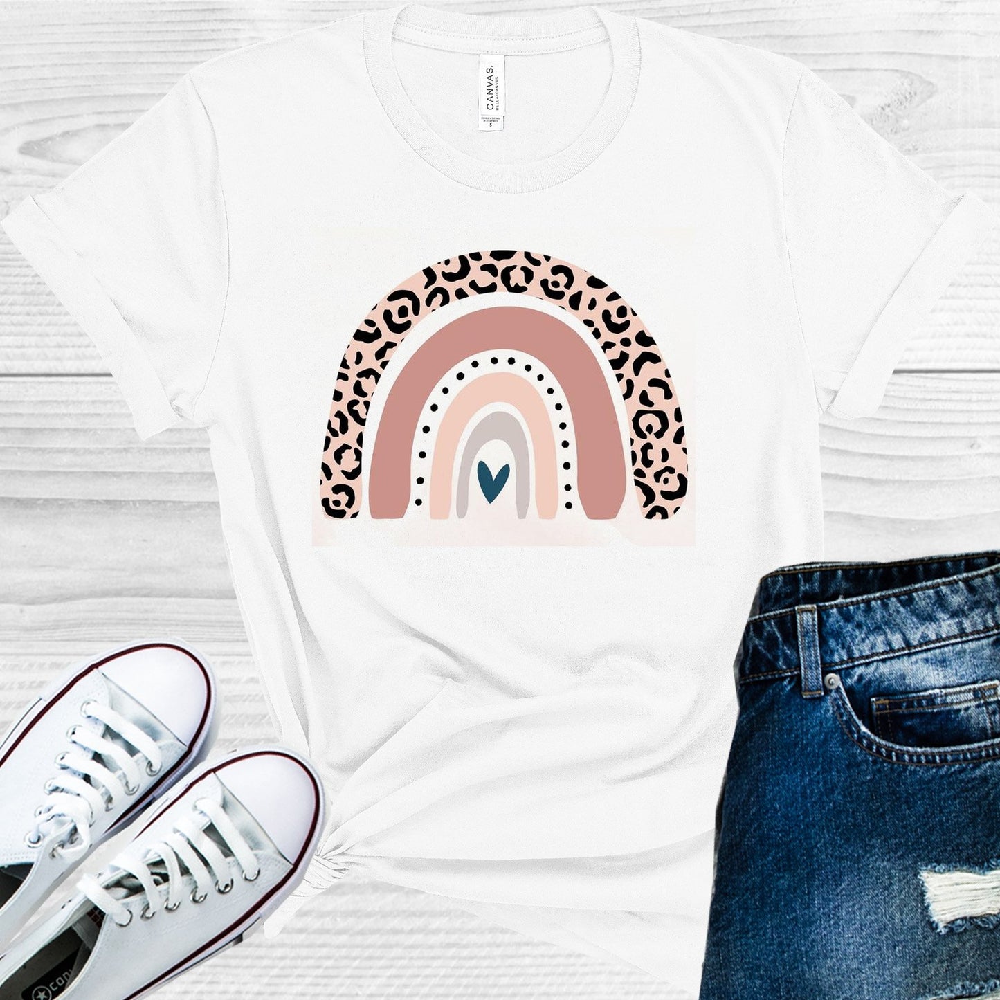 Leopard Rainbow Graphic Tee Graphic Tee