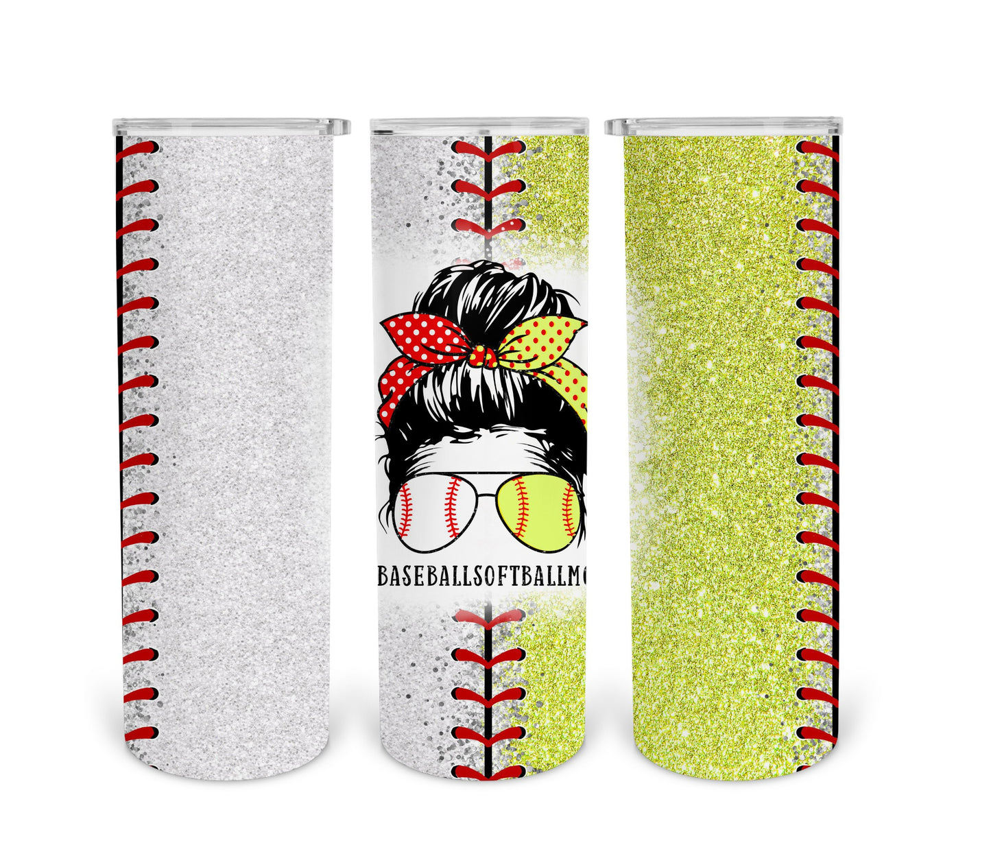 Baseball Softball Mom 20 Oz Skinny Tumbler