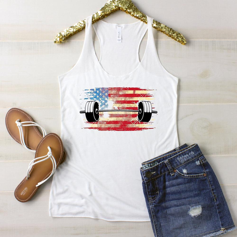 Weightlifting Flag Graphic Tee Graphic Tee