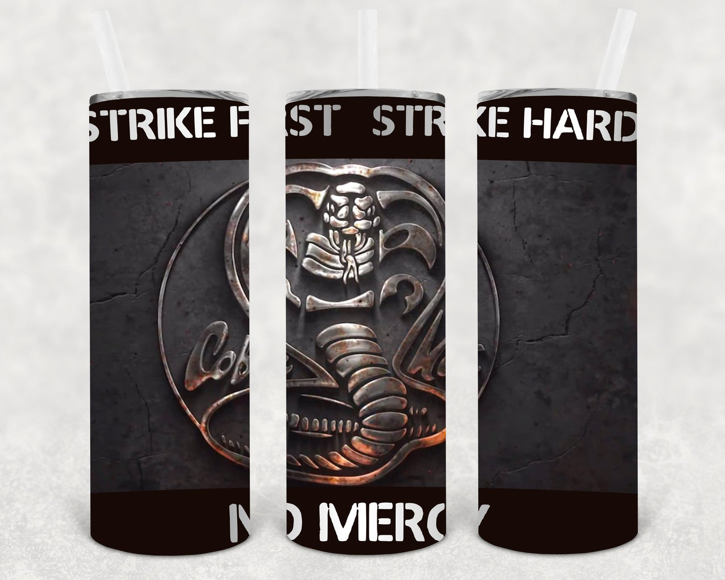 Strike First Hard No Mercy 20 Oz Skinny Tumbler