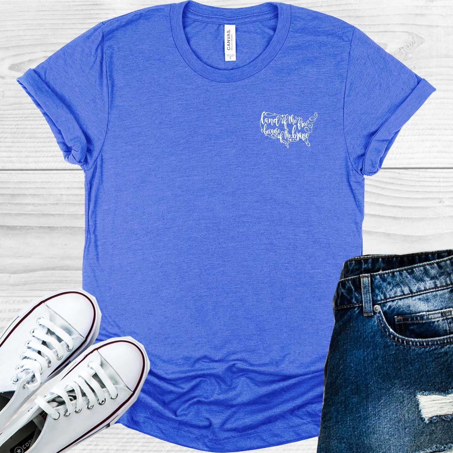 Land Of The Free Because Brave Pocket Graphic Tee Graphic Tee