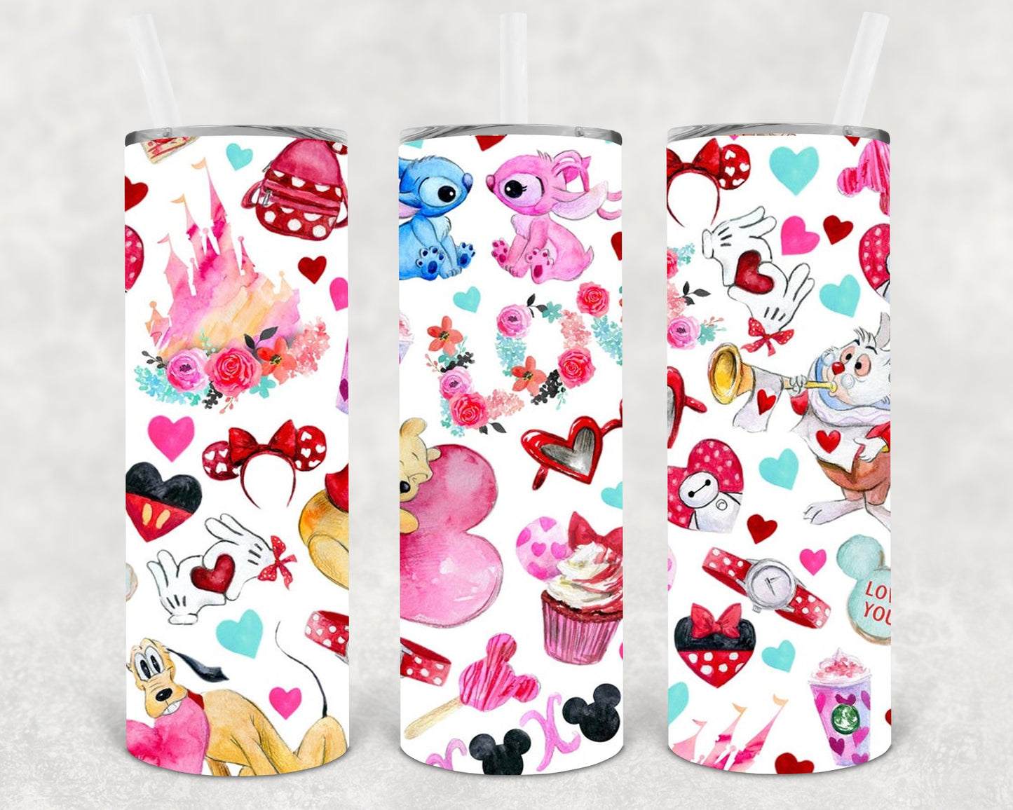 Disney Love 20 Oz Skinny Tumbler