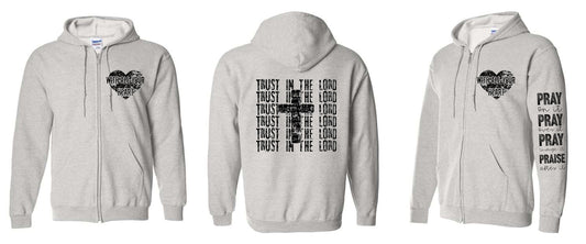 Trust In The Lord With All Your Heart Zip Up Hoodie Graphic Tee