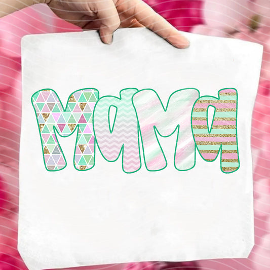 Mama Geometric Name Graphic Tee