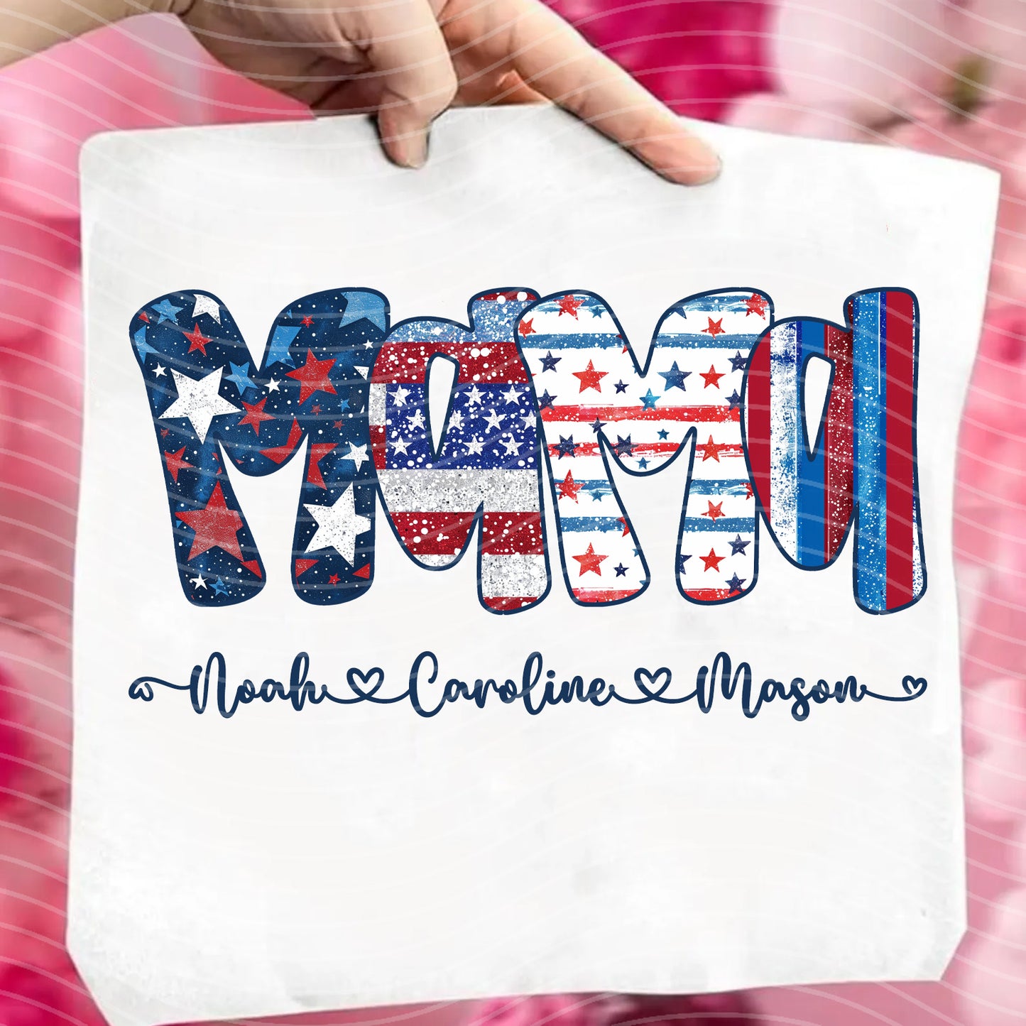 Mama Patriotic Name Graphic Tee
