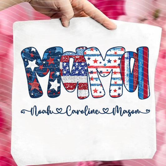 Mama Patriotic Name Graphic Tee