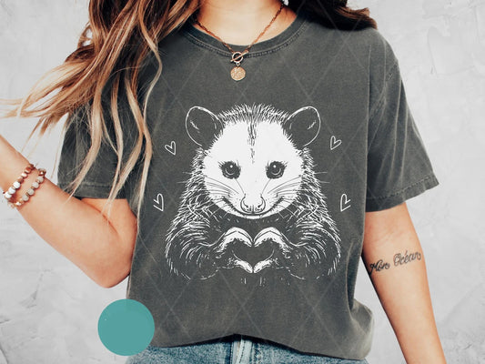 Black and White Possum Graphic Tee