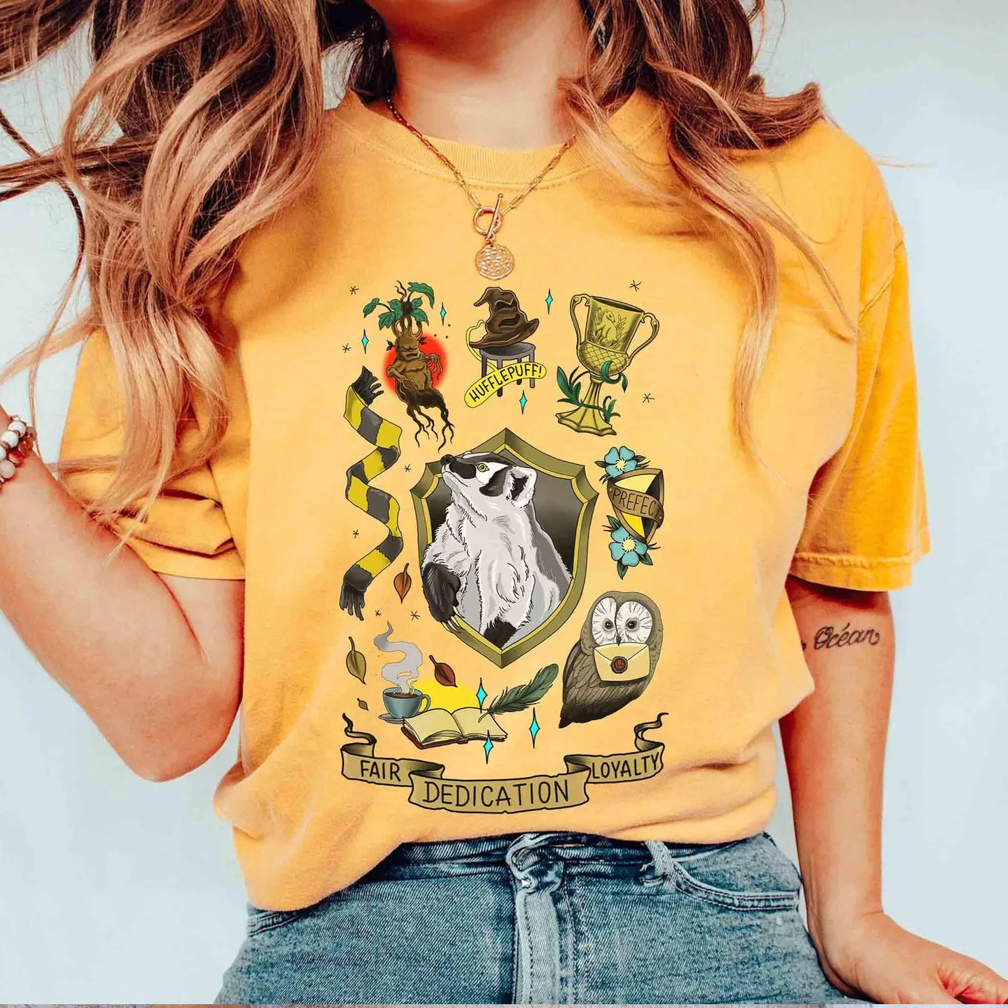 Hufflepuff Collage Graphic Tee