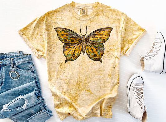Sunflower Butterfly Graphic Tee