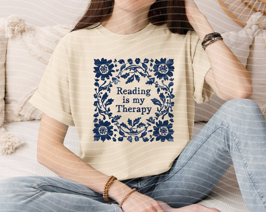 Reading is My Therapy Graphic Tee