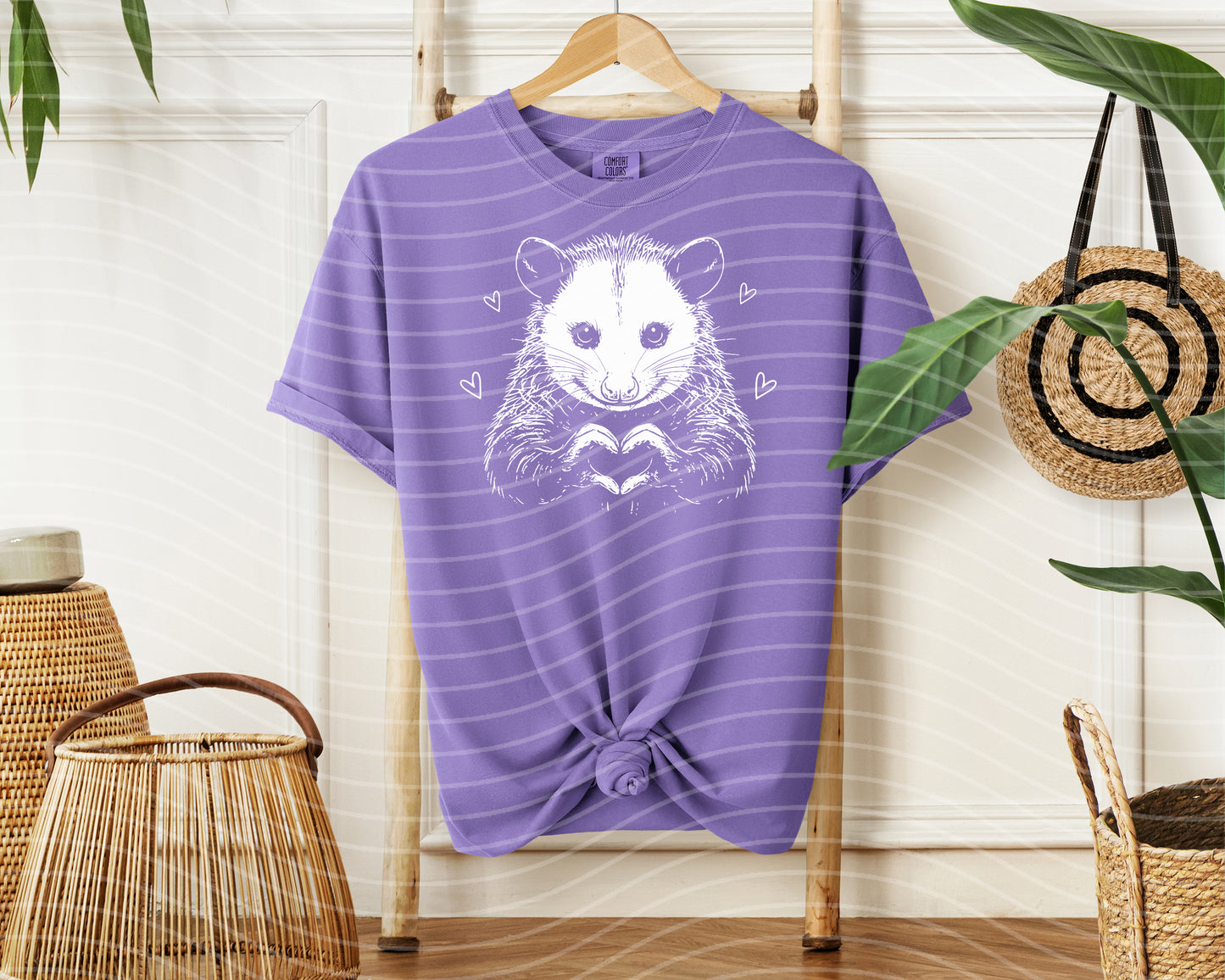 Black and White Possum Graphic Tee