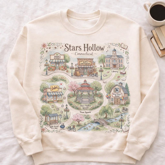 Stars Hollow Map Graphic Tee
