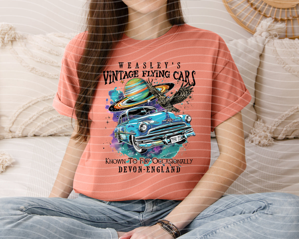 Weasley's Vintage Flying Cars Graphic Tee