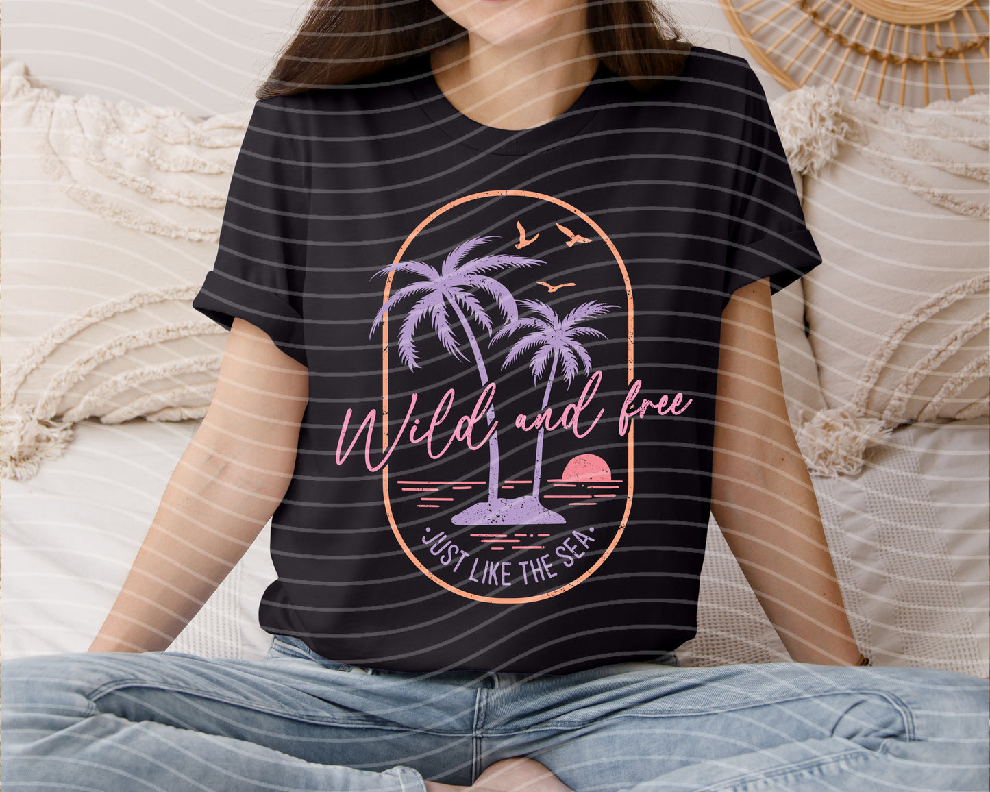 Wild and Free Just Like the Sea Graphic Tee