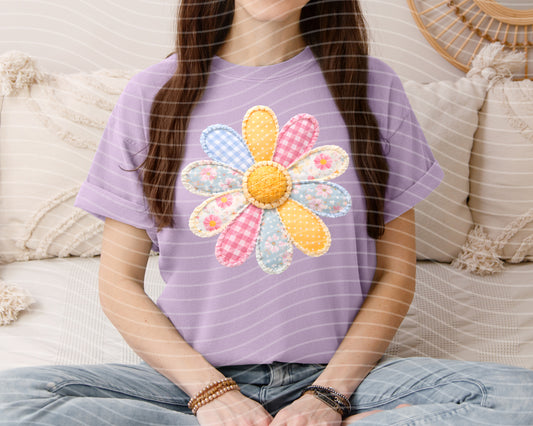 Patchwork Daisy Graphic Tee