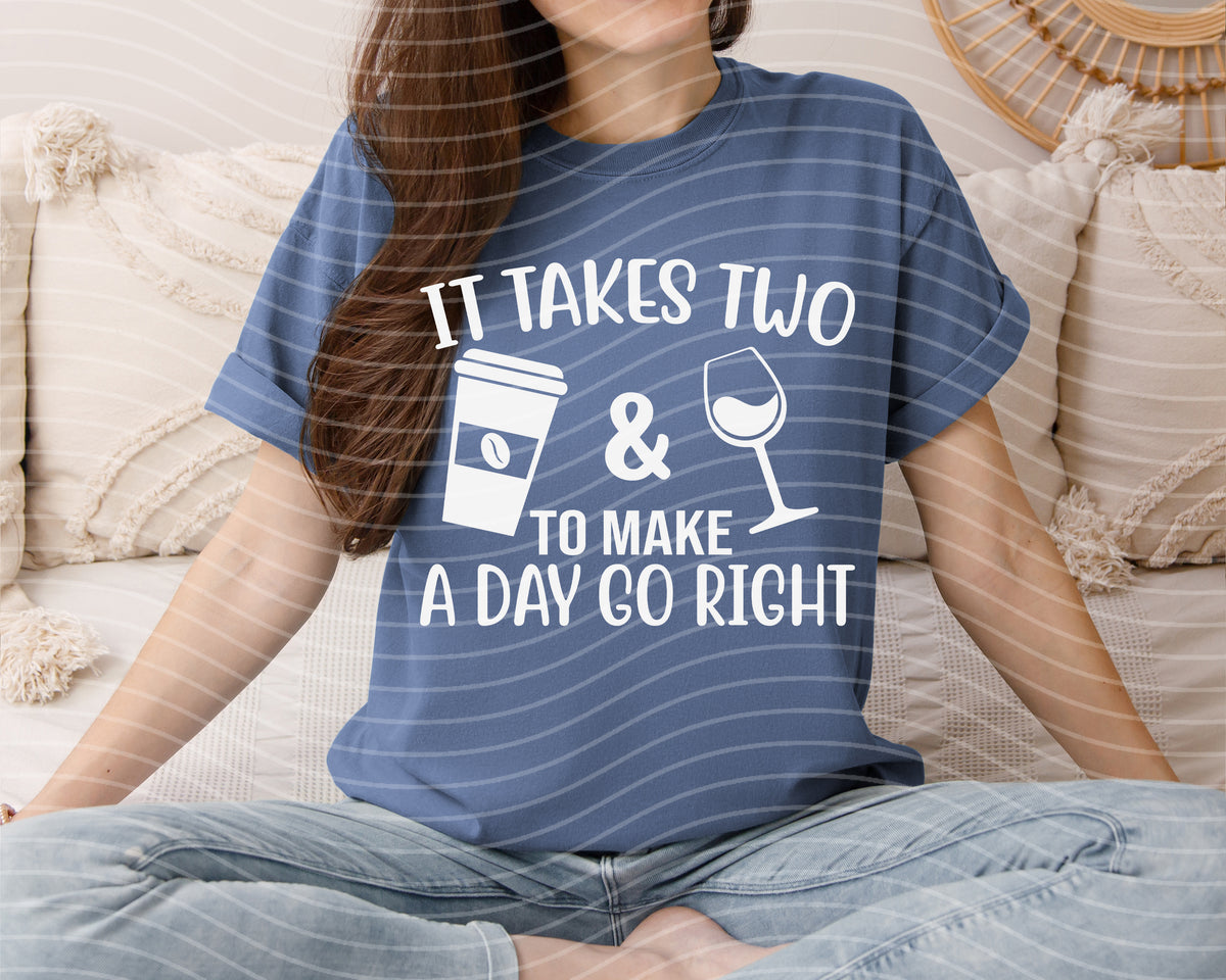 It Takes Two to Make a Day Go Right Graphic Tee