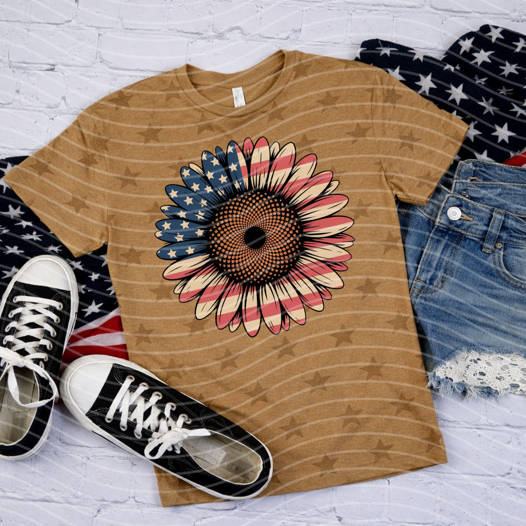 Flag Sunflower Graphic Tee