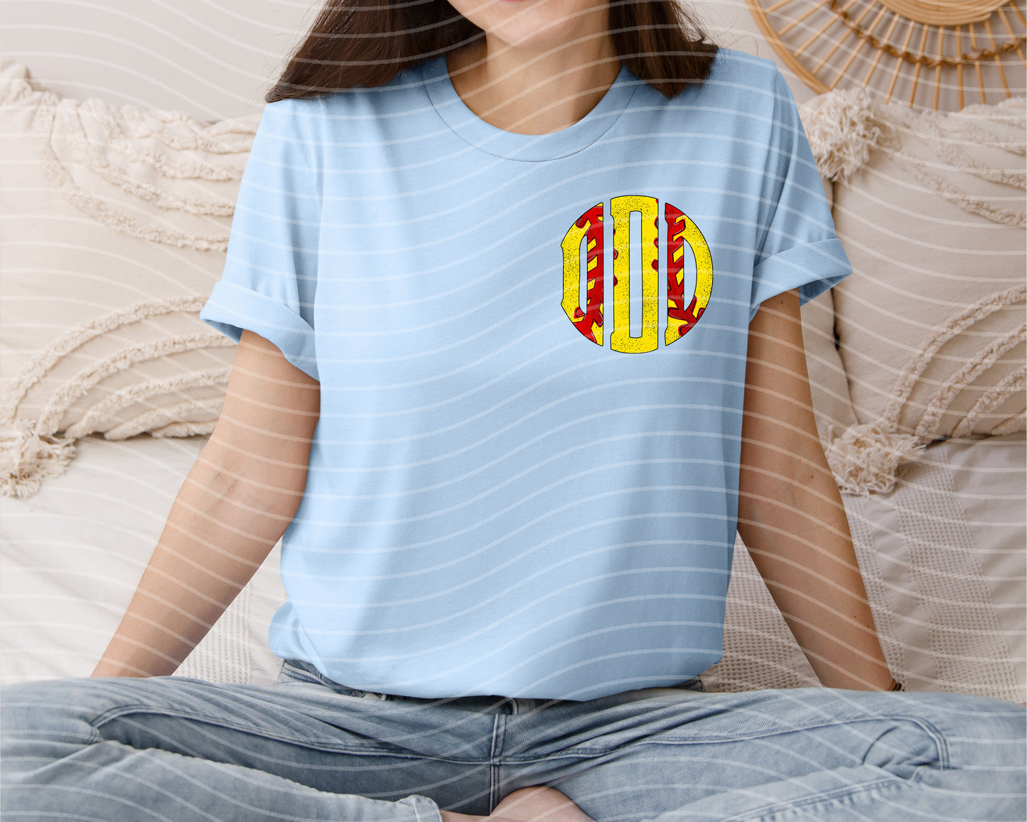 Softball Monogram Graphic Tee