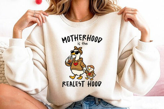 Motherhood is the Realest Hood Graphic Tee