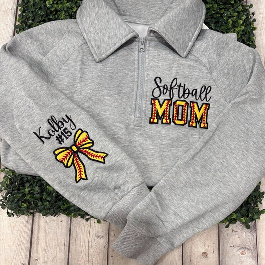 Softball Mom or Dad Only Embroidered Shirt